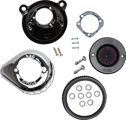 S&S Cycle Air Stinger Stealth Air Cleaner Kit for 2007-2022 Harley-Davidson Chrome Silver