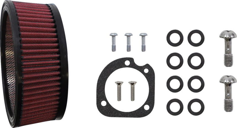 S&S Cycle Air Stinger Stealth Air Cleaner Kit for 2007-2022 Harley-Davidson Chrome Silver #170-0725A