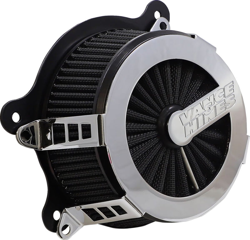 Vance & Hines Cage Fighter Air Cleaner In Chrome For 1999-2017 HD Dyna, Softail And Touring Models