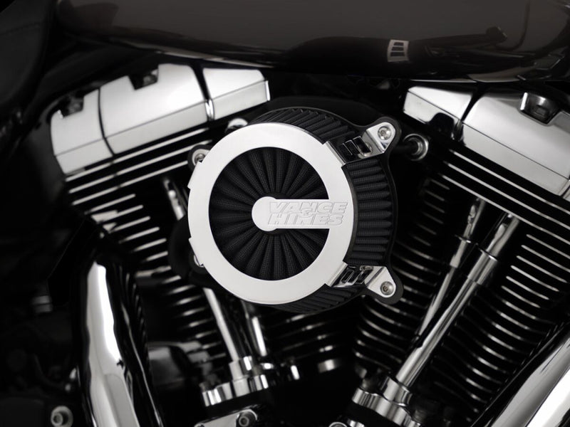 Vance & Hines Cage Fighter Air Cleaner In Chrome For 1999-2017 HD Dyna, Softail And Touring Models