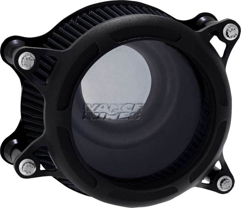 Vance & Hines Insight Air Cleaner In Wrinkle Black For 1999-2017 HD Dyna, Softail And Touring Models