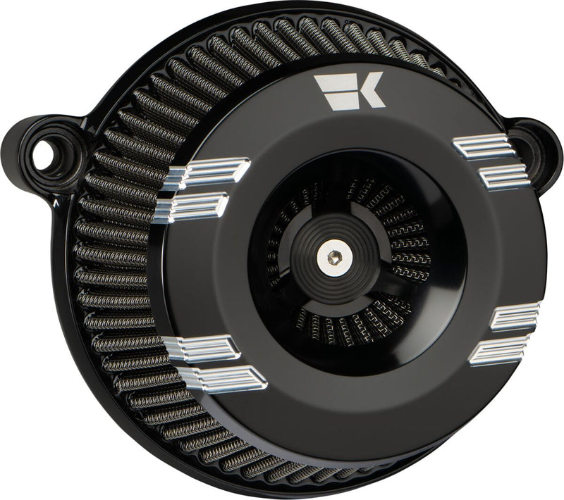 Khrome Werks Black Klassic Instigator Air Cleaner for 2001-2015 Harley-Davidson Softail and 1999-2017 Harley-Davidson Dyna Motorcycles
