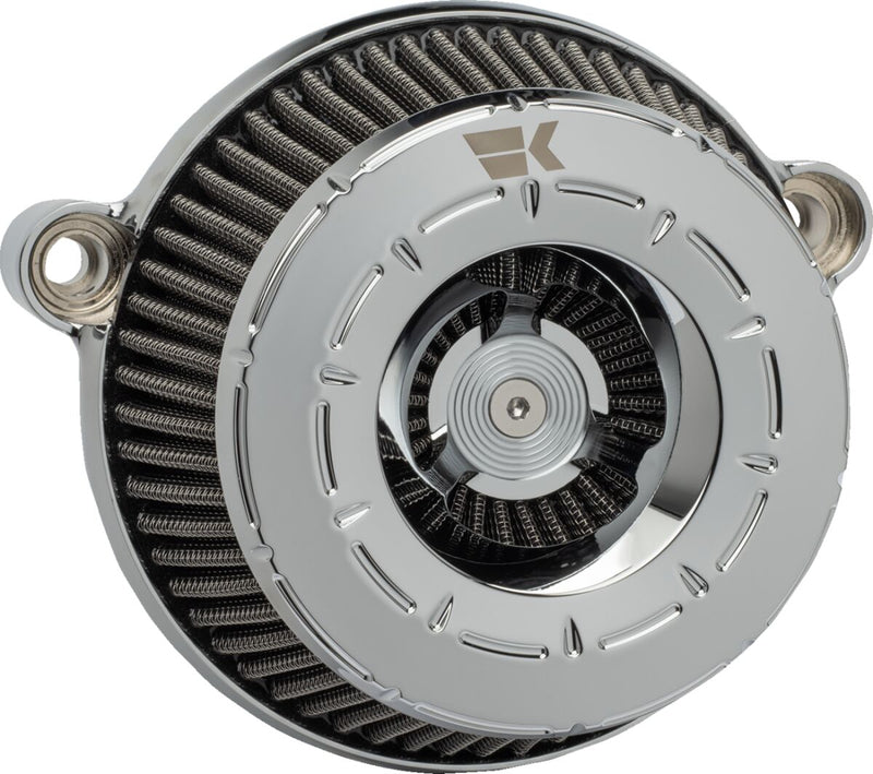 Khrome Werks Chrome Tracer Instigator Air Cleaner for 2001-2015 Harley-Davidson Softail and 1999-2017 Harley-Davidson Dyna Motorcycles