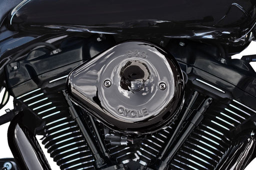S&S Cycle Stealth Teardrop Air Cleaner Kit for 2017-2025 Harley-Davidson Lava Chrome