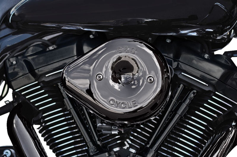 S&S Cycle Stealth Teardrop Air Cleaner Kit for 2017-2025 Harley-Davidson Lava Chrome #170-0781