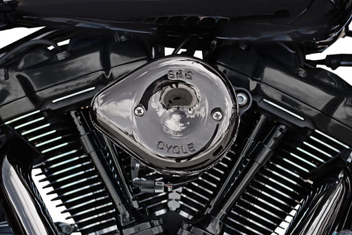 S&S Cycle Stealth Teardrop Air Cleaner Kit for 2017-2025 Harley-Davidson Lava Chrome