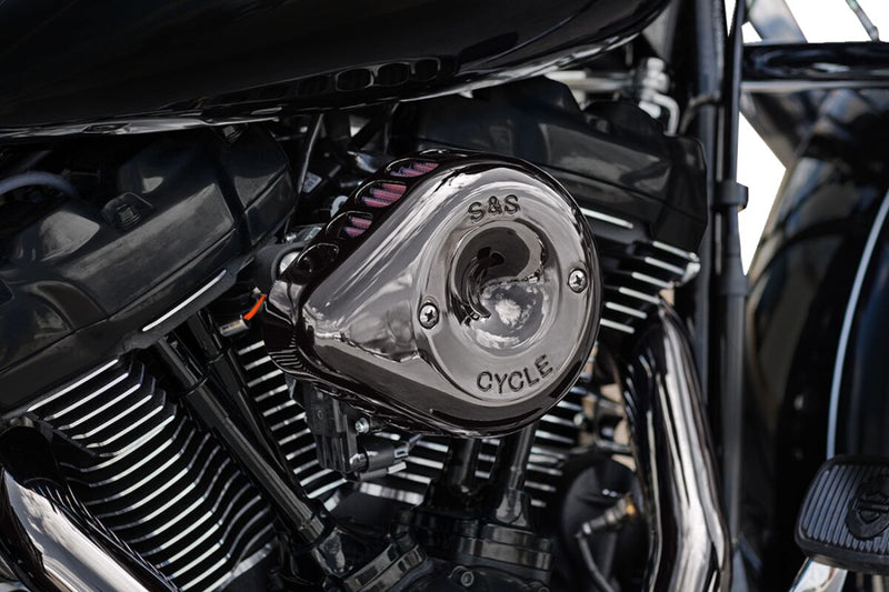 S&S Cycle Stealth Teardrop Air Cleaner Kit for 2017-2025 Harley-Davidson Lava Chrome