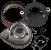 S&S Cycle Stealth Air Cleaner Kit for 2023-2025 Harley-Davidson Chrome Lava Chrome Silver Polymer #170-0797