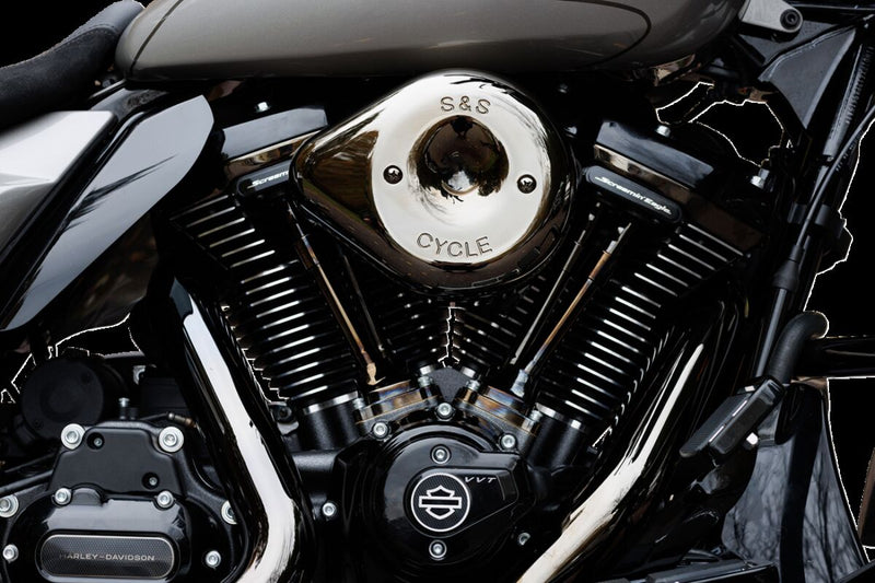 S&S Cycle Stealth Air Cleaner Kit for 2023-2025 Harley-Davidson Chrome Lava Chrome Silver Polymer #170-0797