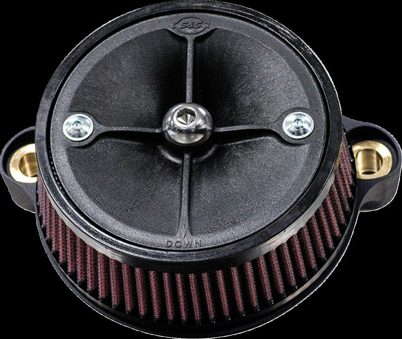 S&S Cycle Super Stock™ Stealth Air Cleaner Kit for 2023-2025 Harley-Davidson Black Red Polymer #170-0803