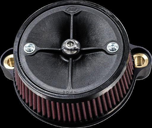 S&S Cycle Super Stock™ Stealth Air Cleaner Kit for 2023-2025 Harley-Davidson Black Red Polymer