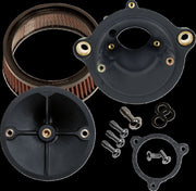 S&S Cycle Super Stock™ Stealth Air Cleaner Kit for 2023-2025 Harley-Davidson Black Red Polymer #170-0803