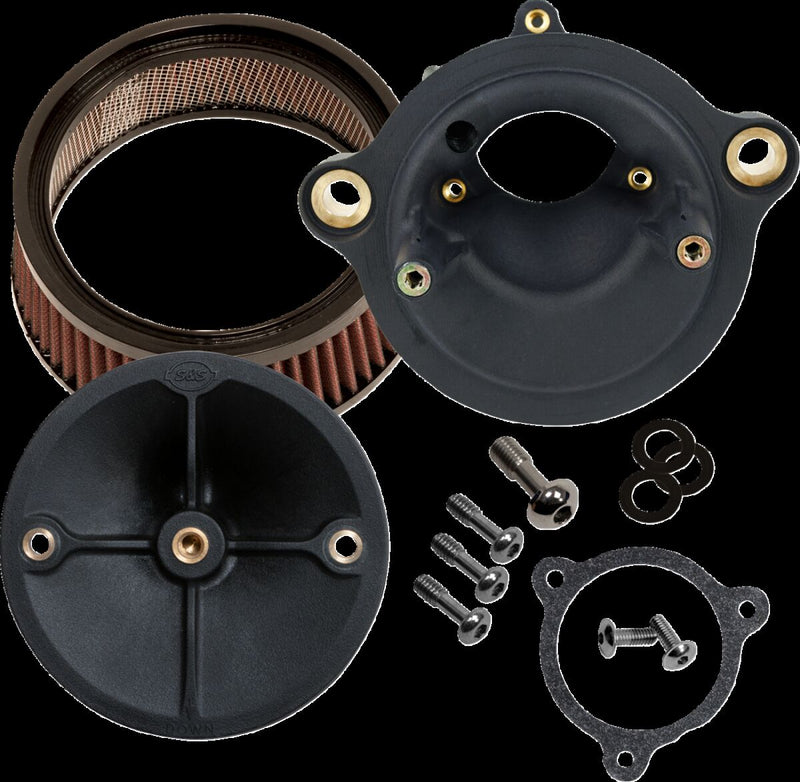 S&S Cycle Super Stock™ Stealth Air Cleaner Kit for 2023-2025 Harley-Davidson Black Red Polymer #170-0803