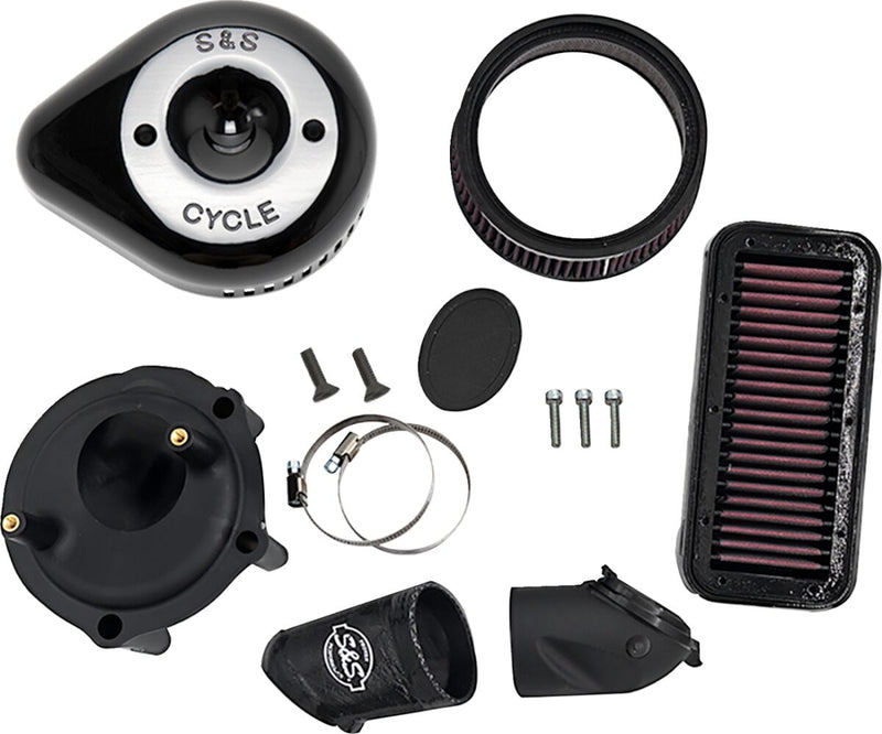 S&S Cycle Stealth Air Cleaner Kit with Cover for 2020-2026 INDIAN Black #170-0777