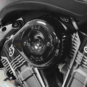 S&S Cycle Stealth Air Cleaner Kit with Cover for 2020-2026 INDIAN Black