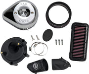S&S Cycle Stealth Air Cleaner Kit with Cover for 2020-2026 INDIAN Chrome Silver