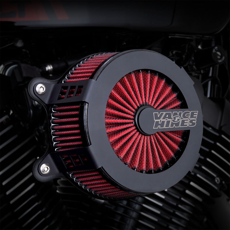 Vance & Hines VO2 Cage Fighter Air Intake Kit for 2014-2024 YAMAHA XVS 950 C Black Stainless Steel #41128