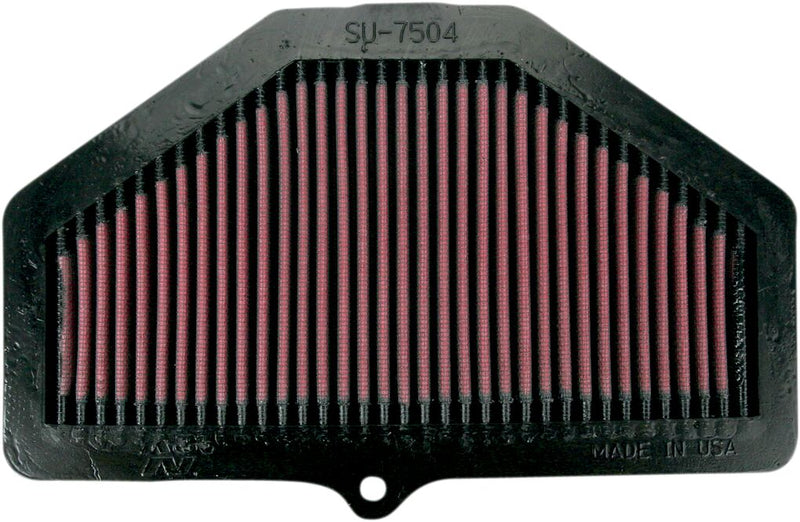 K & N OE Replacement High-Flow Air Filter for 2004-2005 SUZUKI GSX-R Black Red