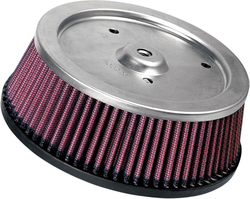 K & N Replacement High-Flow Air Filter for 2001, 2004-2008 Harley-Davidson Black Red