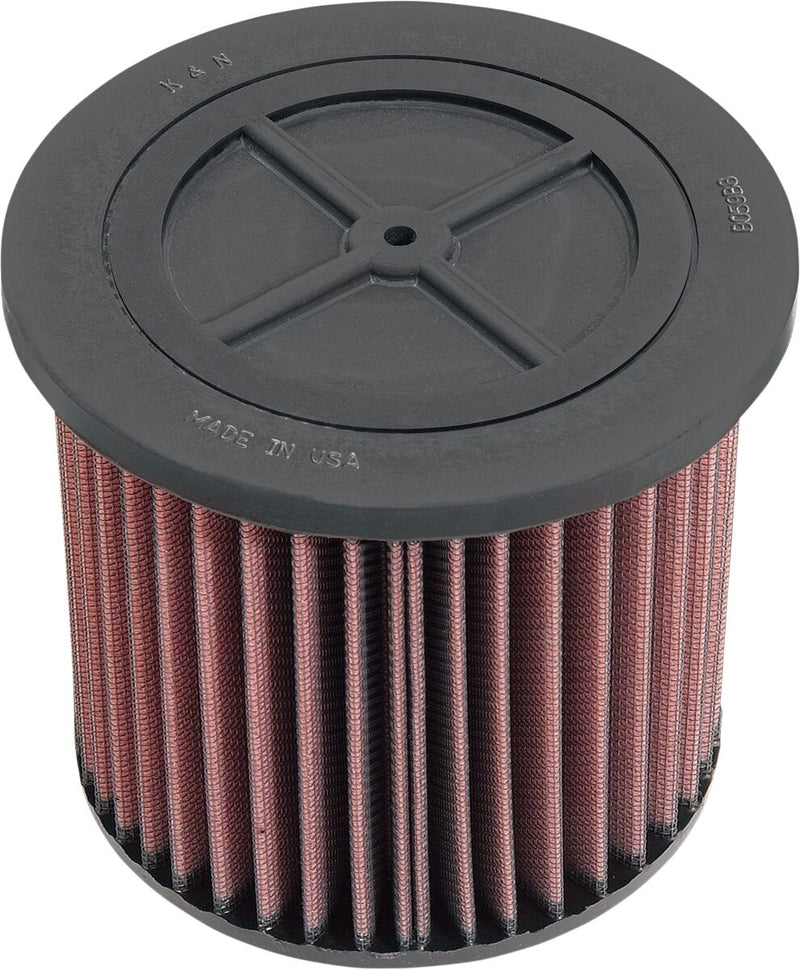 K & N High-Flow Air Filter for 2005-2024 SUZUKI LT-A Black Red Rubber