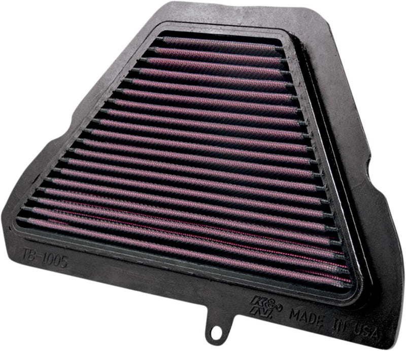 K & N OE Replacement High-Flow Air Filter for 2005-2013, 2016-2020 TRIUMPH Black Red