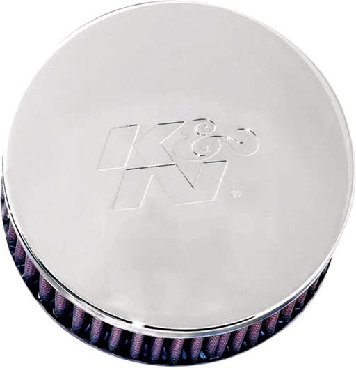 K & N Custom Air Cleaner Assembly Mikuni Air Cleaner Kit 36 mm - 38 mm Chrome Silver Aluminium