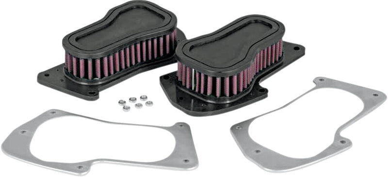 K & N OE Replacement High-Flow Air Filter for 2005-2025 SUZUKI Black Red Pair