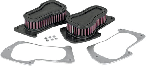 K & N OE Replacement High-Flow Air Filter for 2005-2025 SUZUKI Black Red Pair