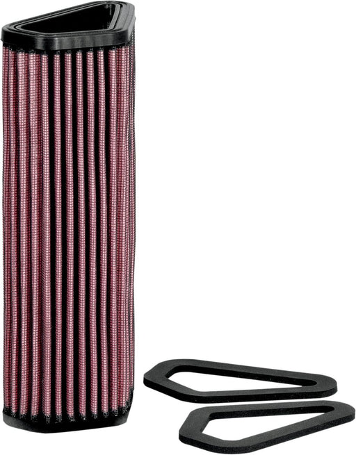 K & N OE Replacement High-Flow Air Filter for 2007-2018 DUCATI Black Red