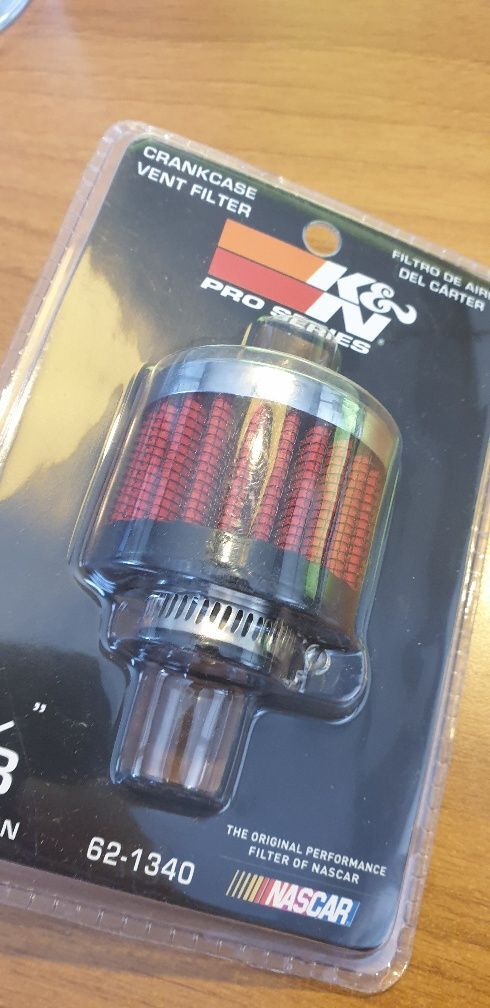 K & N Crankcase Vent Filter Intake Vent Chrome