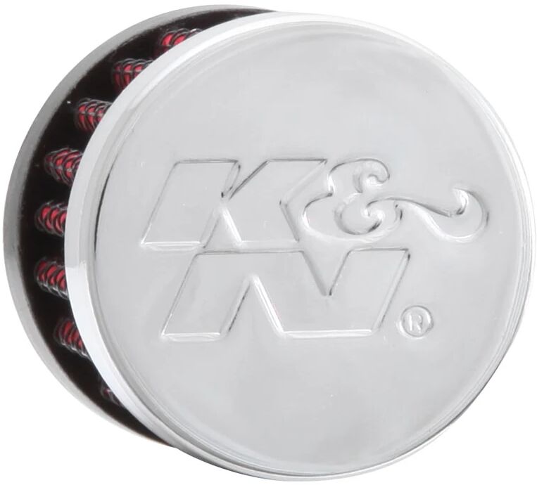 K & N Crankcase Vent Filter Intake Vent Chrome Red Each
