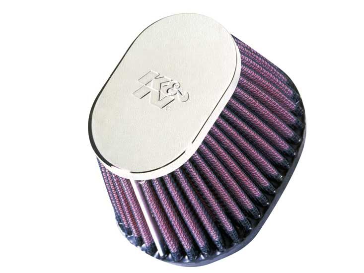 K & N Clamp-On Air Filter Chrome