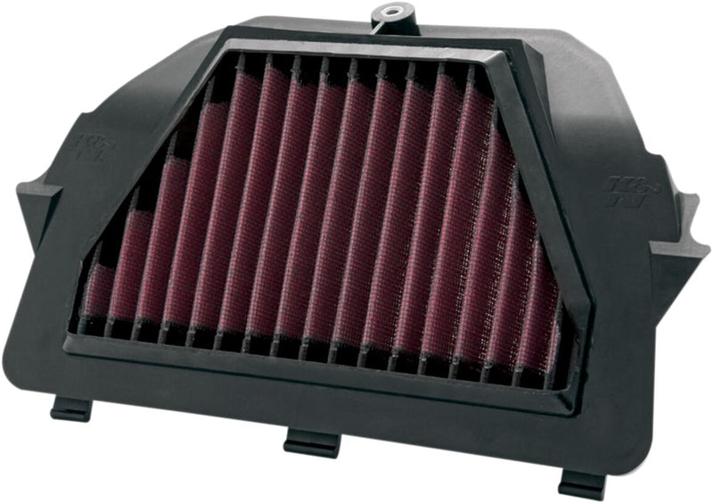 K & N Sportbike Race-Spec High-Flow Air Filter for 2008-2020 YAMAHA Air Filter Race Specific Black Red