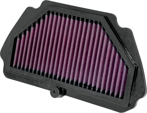 K & N Sportbike Race-Spec High-Flow Air Filter for 2009-2023 KAWASAKI ZX-6 R Air Filter Race Specific Black Red