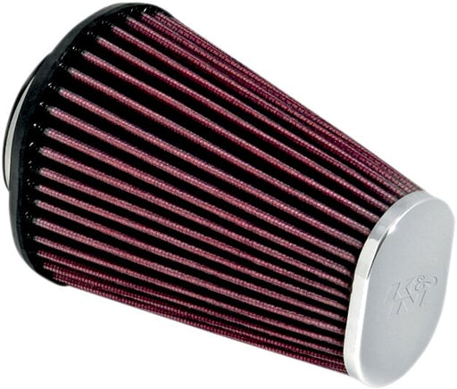 K & N Replacement Air Filter for Aircharger® Air Intake for 2002-2024 Harley-Davidson Chrome Red Clamp-On
