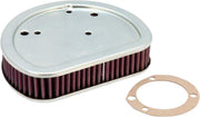 K & N Replacement High-Flow Air Filter for 2008-2017 Harley-Davidson Red Silver Each