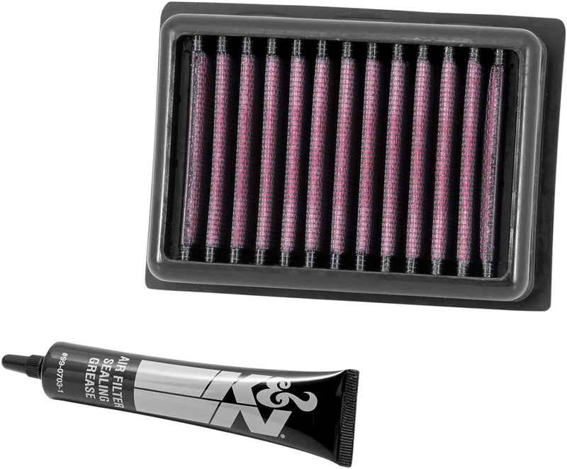 K & N OE Replacement High-Flow Air Filter for 2012-2021 BMW Black Red Aluminium