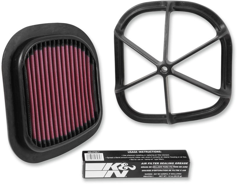 K & N Xstream Series Motocross High-Flow Air Filter Black Red