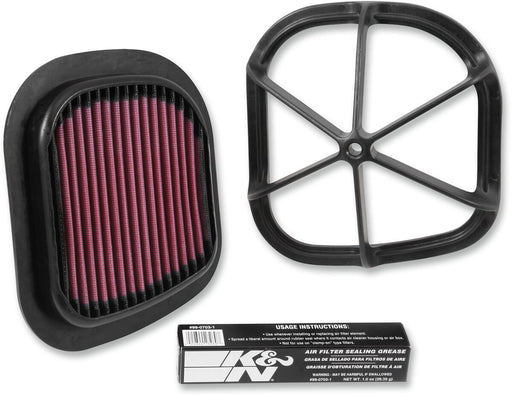 K & N Xstream Series Motocross High-Flow Air Filter Black Red