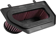 K & N High-Flow Air Filter for 2017-2025 SUZUKI GSX-R 1000 Black Red #SU-1017