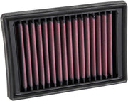 K & N OE Replacement High-Flow Air Filter for 2013-2024 MOTO GUZZI Black Red #MG-1315