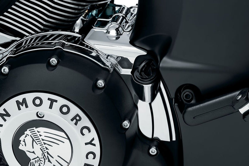 Kuryakyn Rear Oil Panel Accent In Chrome For Indian 2019-2023 Models (Except Challenger, Scout & FTR Models)
