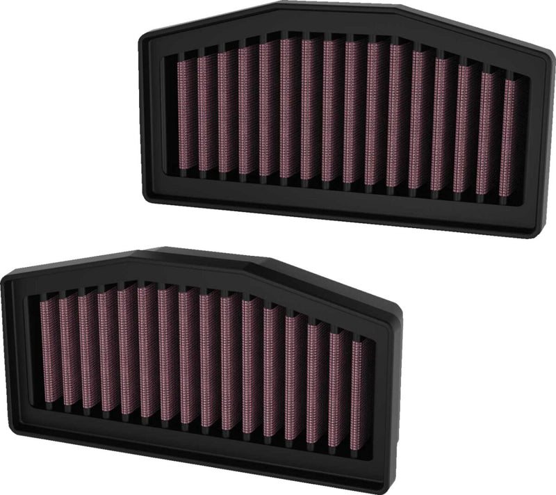 K & N High-Flow Air Filter for 2023-2026 BMW R 1300 Black Red Rubber Pair