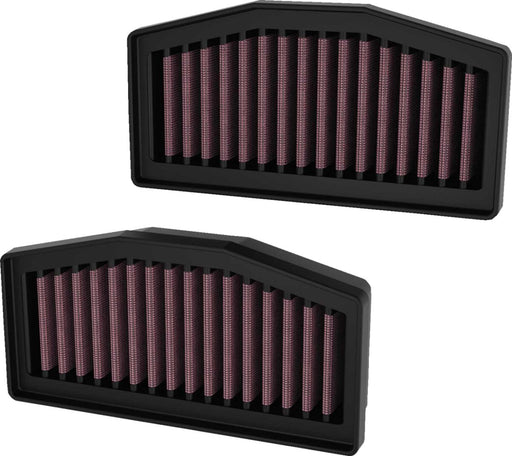 K & N High-Flow Air Filter for 2023-2026 BMW R 1300 Black Red Rubber Pair