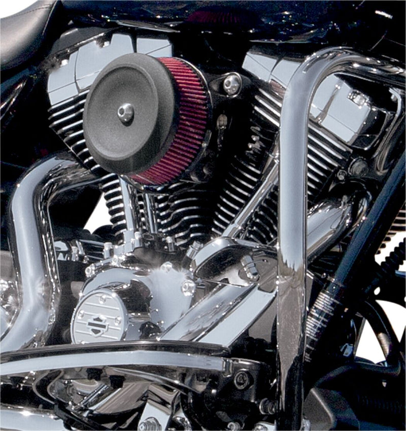 S&S Cycle Black Wrinkle Powder-Coat Bob Dish Stealth Air Cleaner Cover