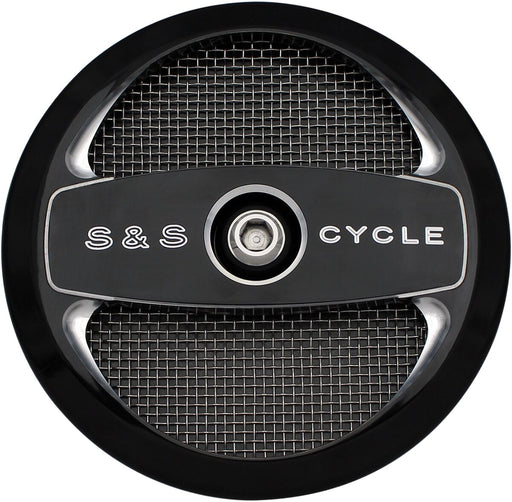 S&S Cycle Wrinkle Black Powder-Coat Air 1 Stealth Air Cleaner Cover