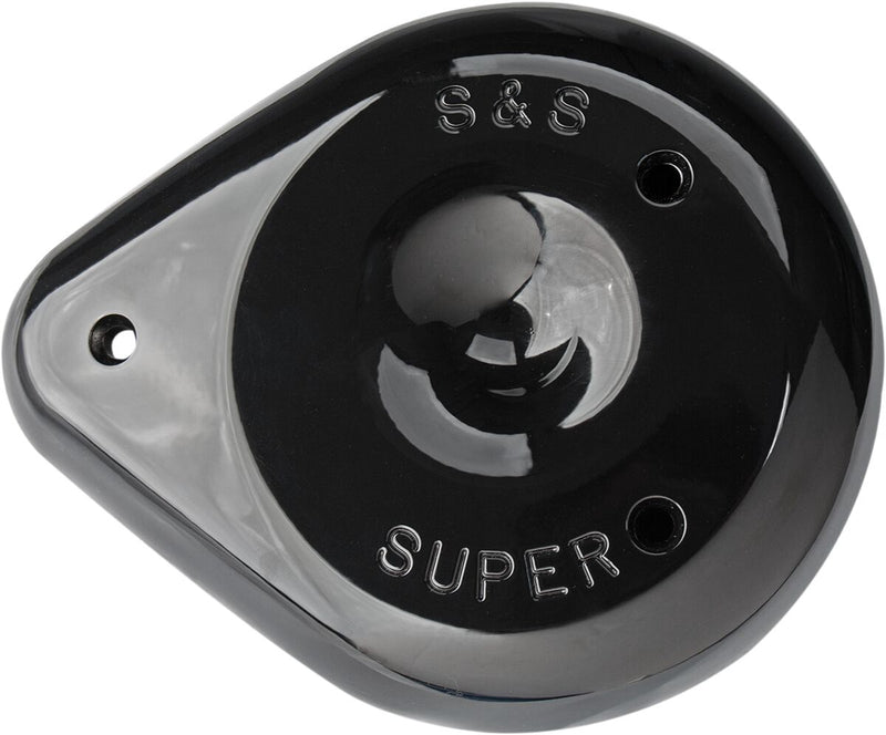 S&S Cycle Gloss Black Replacement Teardrop Air Cleaner Cover for use with S&S E/G Carb #170-0384A