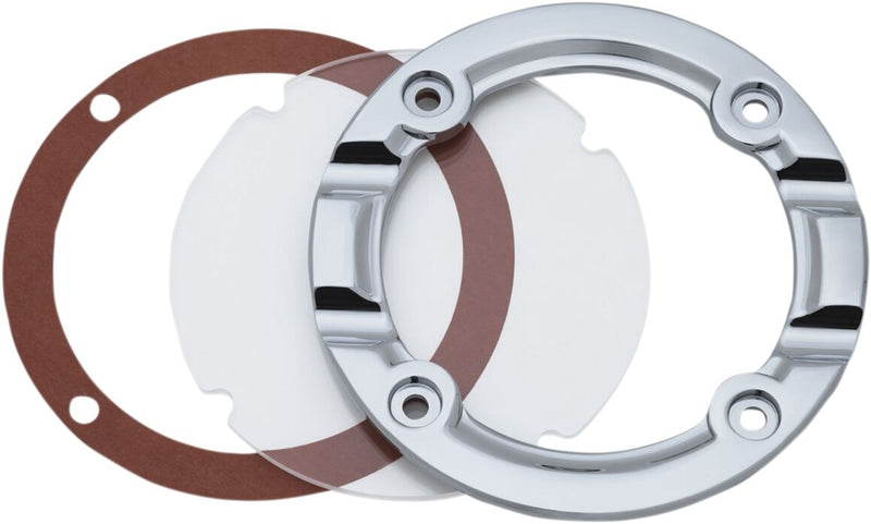 Kuryakyn Clear Trap Door For Standard & Blood Groove Hypercharger In Chrome #KUR8746