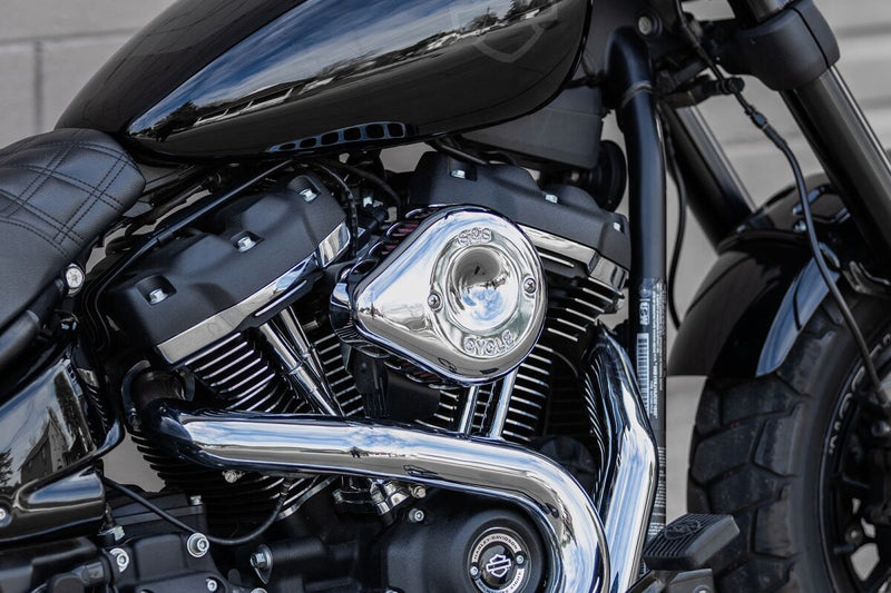 S&S Cycle Chrome Mini Teardrop Stealth Air Cleaner Cover for Various Various Harley-Davidson Motorcycles (See Fitment List)