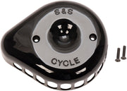 S&S Cycle Gloss Black Mini Teardrop Stealth Air Cleaner Cover for Various Various Harley-Davidson Motorcycles (See Fitment List) #170-0366